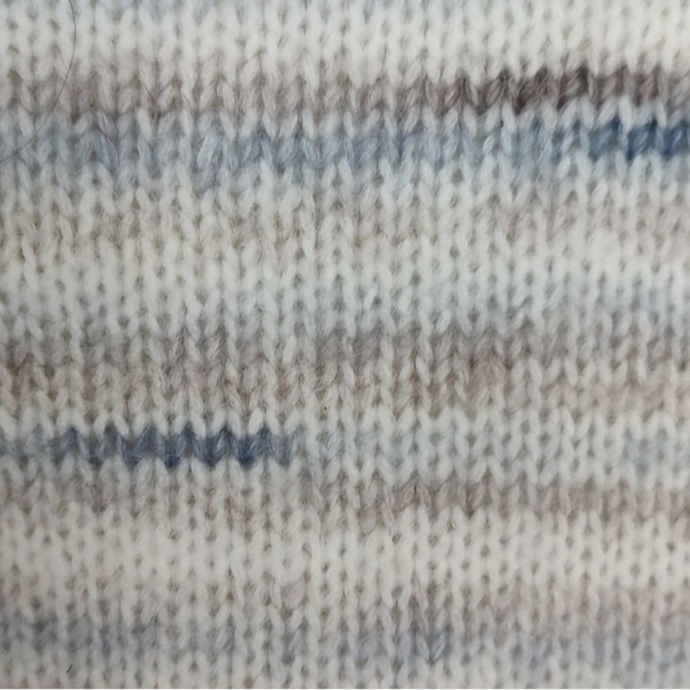 Halston Sweater L Puff Sleeve Space-Dyed Mock Neck Knit Cozy - Picture 6 of 10